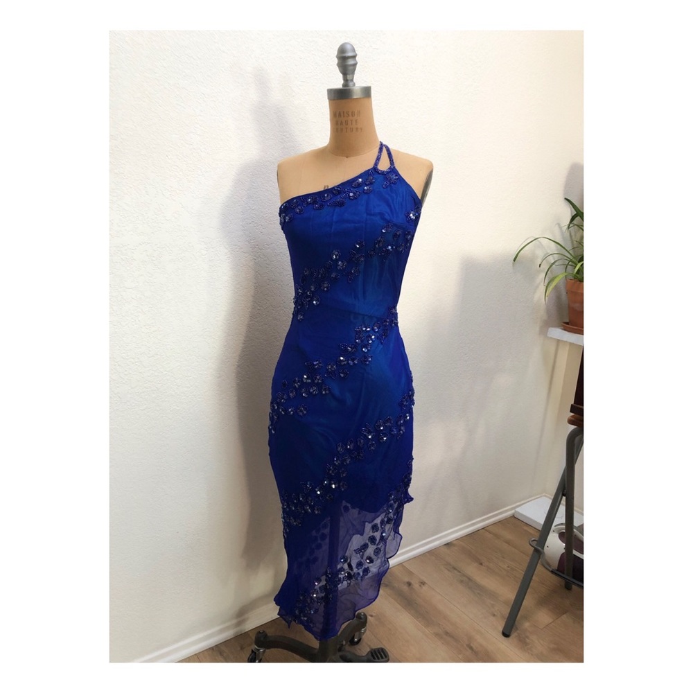 Blue purple evening gown - prom or wedding